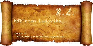 Márton Ludovika névjegykártya
